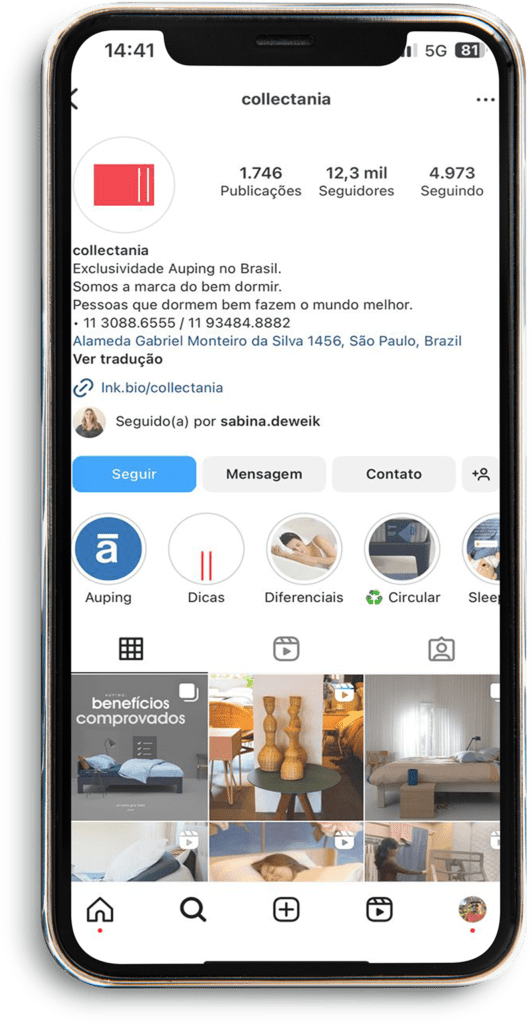 Mockup de Celular Redes Sociais 0005 SM COLLECTANIA Offweb Gerenciamento de Instagram