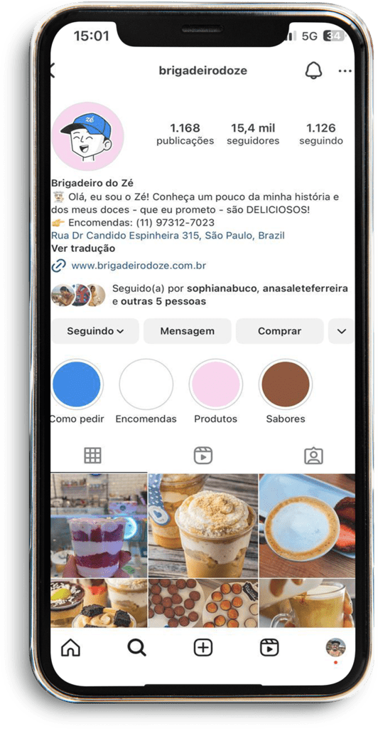 Mockup de Celular Redes Sociais 0006 SM BRIGADEIRO Offweb Gerenciamento de Instagram