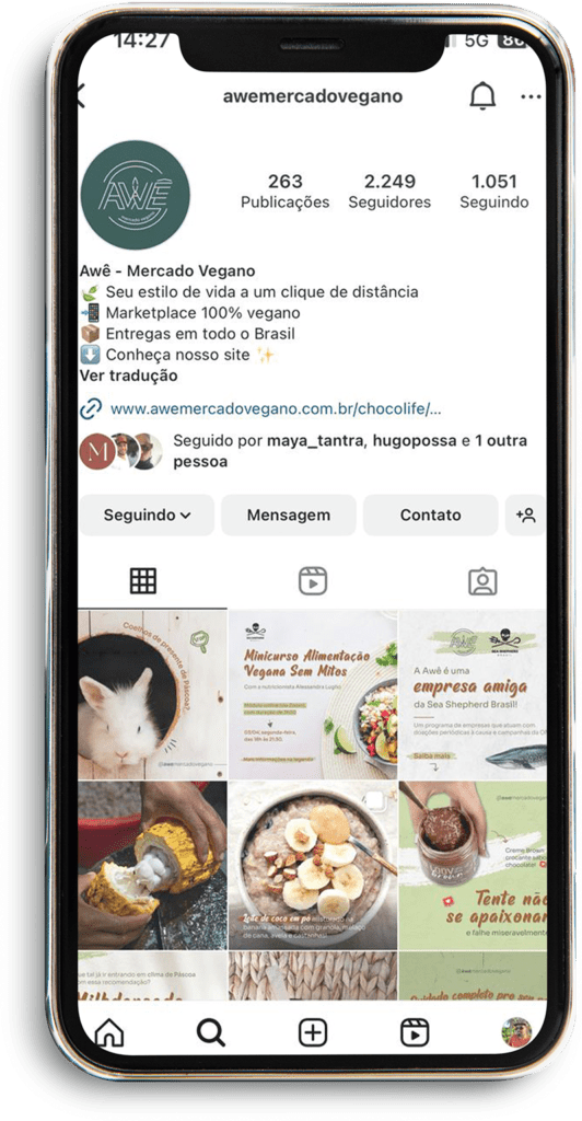 Mockup de Celular Redes Sociais 0007 SM AWE Offweb Gerenciamento de Instagram