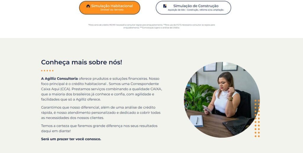 Portfolio Offweb Criação de sites Cliente Agilliz Consultoria 04